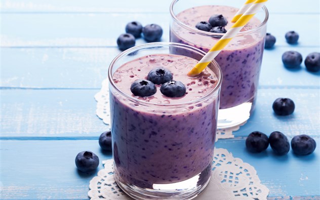 Blaubeer Smoothie mit Kokosmilch