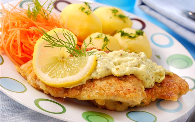 Kabeljaufilet Mit Dillkartoffeln Und Möhrensalat