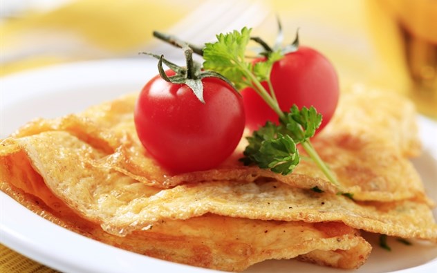 Parmesanomelett Mit Tomaten