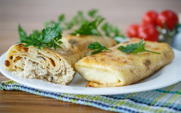 Gefüllte Pfannkuchenrollen Lactosefrei - Glutenfrei